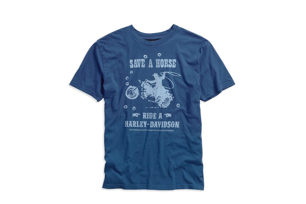 Pánské tričko TEE-SAVE A HORSE,B/L,BLUE