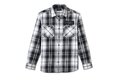 Pánská košile SHIRT-WOVEN,BLACK/OFF WHITE PLAID