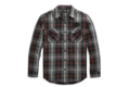 Pánská košile SHIRT-WOVEN,BLACK/GREY/ORANGE PLAID,SLIM