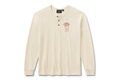 Pánské tričko - HENLEY-KNIT,OFF WHITE
