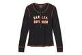 Dámské tričko - HENLEY-KNIT,BLACK
