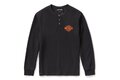 Pánské tričko HENLEY-KNIT,BLACK