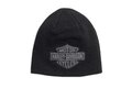 Oboustranná čepice HAT-KNIT,REVERSE,TONAL,LOG,BLK