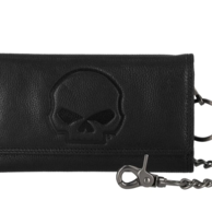Peněženka Embossed Willie G. Skull Logo Tri-Fold Chain Trucker