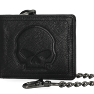 Pánská peněženka Willie G Skull Embossed Billfold Leather Chain