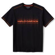 Pánské tričko TEE-KNIT,BLACK/ORANGE