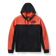 Pánská mikina HOODIE-KNIT,BLACK/ORANGE