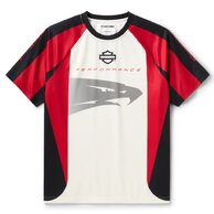 Pánské tričko TEE-KNIT,OFF WHITE/RED