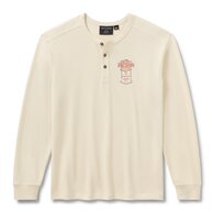 Pánské tričko - HENLEY-KNIT,OFF WHITE