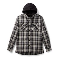 Pánská košile SHIRT-WOVEN,BLACK/GRE - TENKÁ