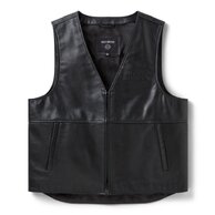 Pánská vesta VEST-LEATHER,BLACK