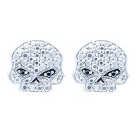 Dámské náušnice Bling skull earrings