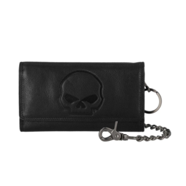 Peněženka Embossed Willie G. Skull Logo Tri-Fold Chain Trucker