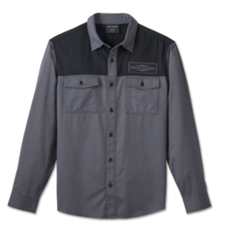 Pánská košile SHIRT-WOVEN,BLACK/LIG