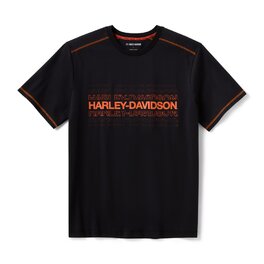 Pánské tričko TEE-KNIT,BLACK/ORANGE
