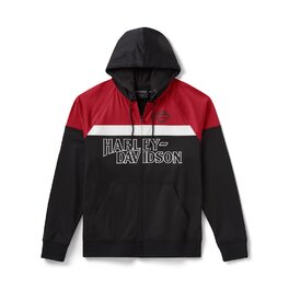 Pánská mikina HOODIE-KNIT,BLACK/RED