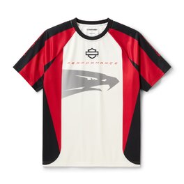Pánské tričko TEE-KNIT,OFF WHITE/RED