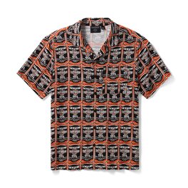 Pánská košile SHIRT-WOVEN,ORANGE/BL
