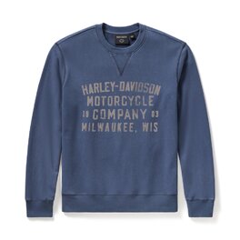 Pánské tenká mikina/tričko PULLOVER-KNIT,DARK BLU