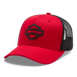 HAT-TRUCKER,WOVEN,RED