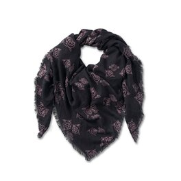 SHAWL-KNIT,BLACK