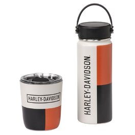 Sada H-D Retro Block Travel Mug and Water Bottle Set