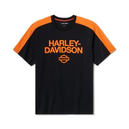 Pánské tričko TEE-KNIT,BLACK/ORANGE