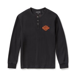 Pánské tričko HENLEY-KNIT,BLACK