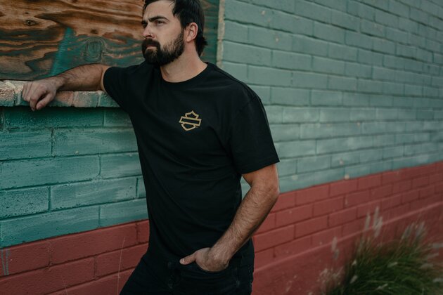 Pánské tričko TEE-KNIT,LFR SKULL,BLA