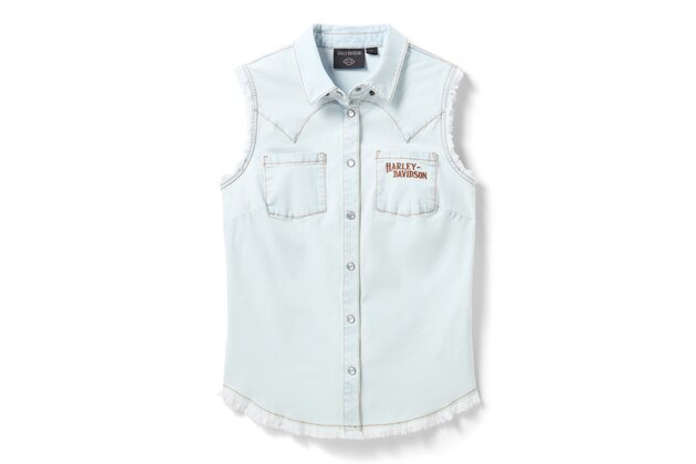 Dámská košilová vesta TOP-DENIM,BLUE
