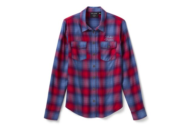Dámská košile SHIRT-WOVEN,RED/DARK