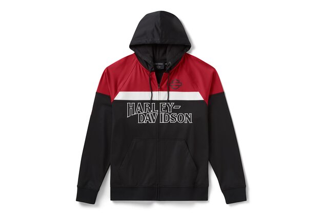 Pánská mikina HOODIE-KNIT,BLACK/RED