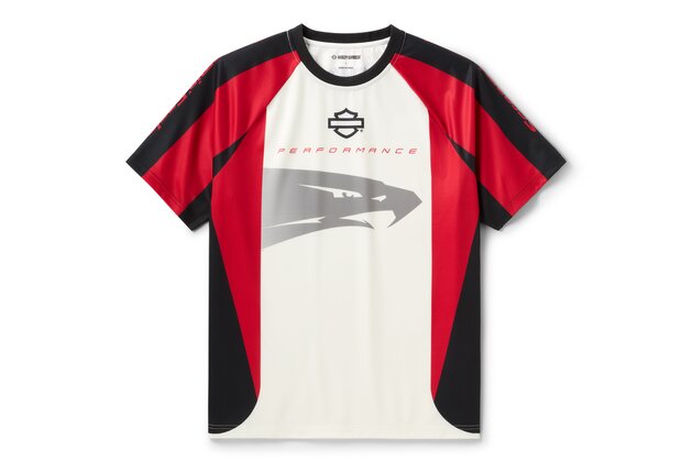 Pánské tričko TEE-KNIT,OFF WHITE/RED