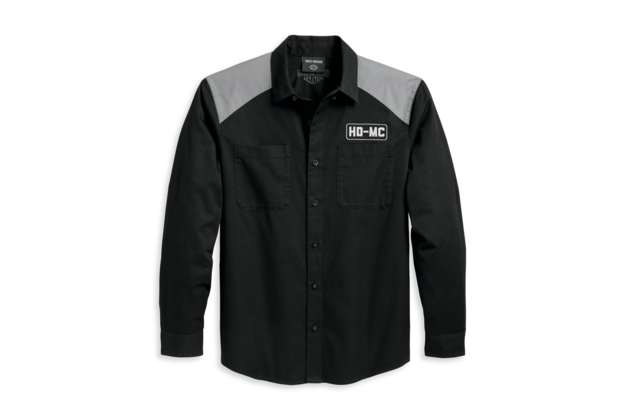 Pánská košile SHIRT-WOVEN,BLACK COLORBLOCK