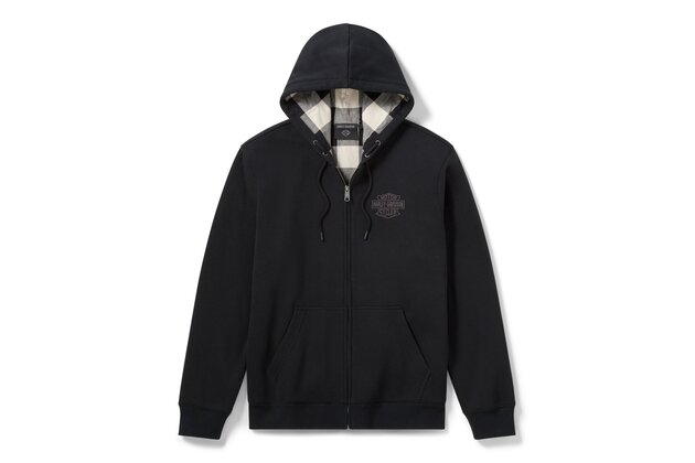 Pánská mikina - HOODIE-KNIT,BLACK