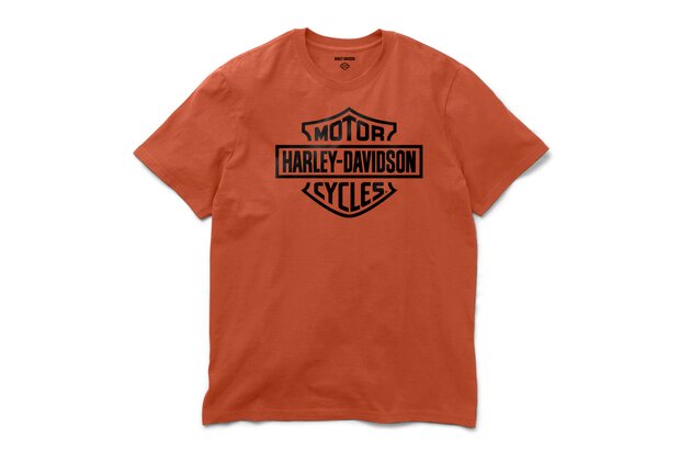 Pánské tričko H-D Standard Bar & Shield Tee - Vintage Orange