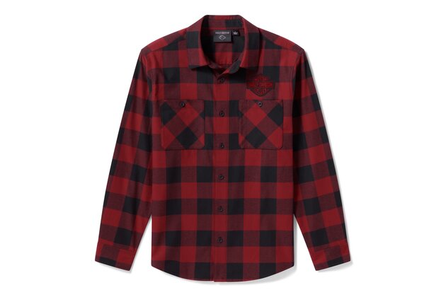 Pánská košile - SHIRT-WOVEN,DARK RED