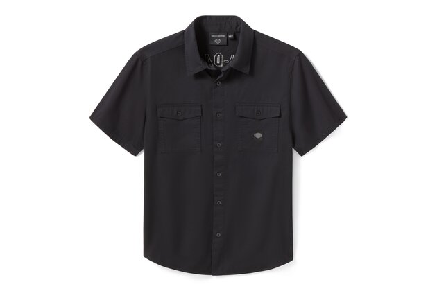 Pánská košile - SHIRT-WOVEN,BLACK