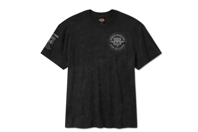 Pánské tričko TEE-KNIT,ROUTE 66,BLACK