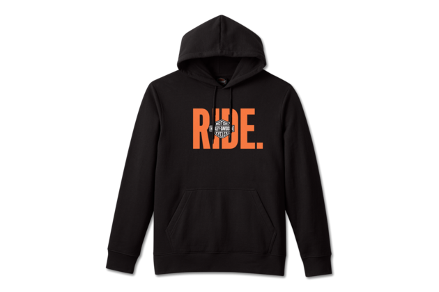Pánská mikina - HOODIE-KNIT,RIDE,BLACK