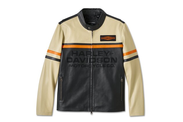 Pánská bunda JACKET-LEATHER,BLACK/T