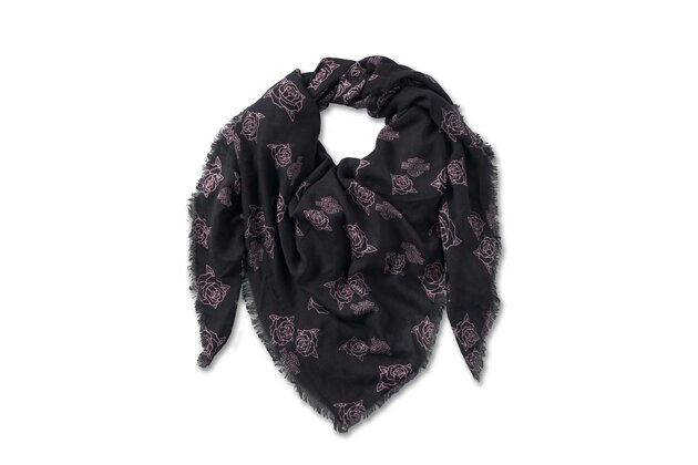 SHAWL-KNIT,BLACK