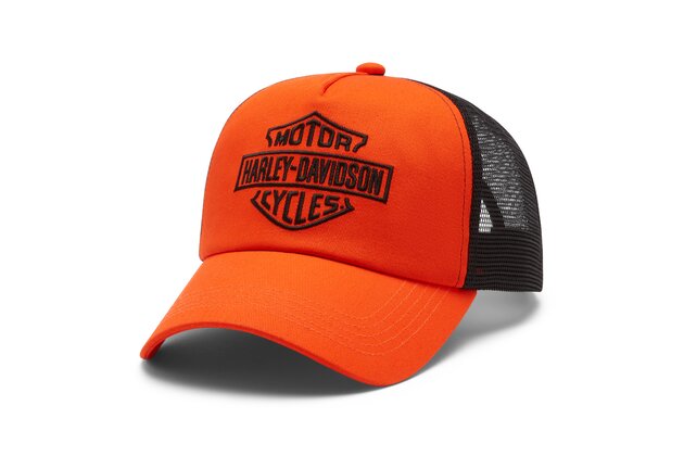 Kšiltovka - HAT-TRUCKER,WOVEN,ORANGE