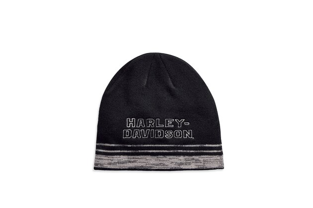 HAT-HEATHERED TRIM,KNT,BL