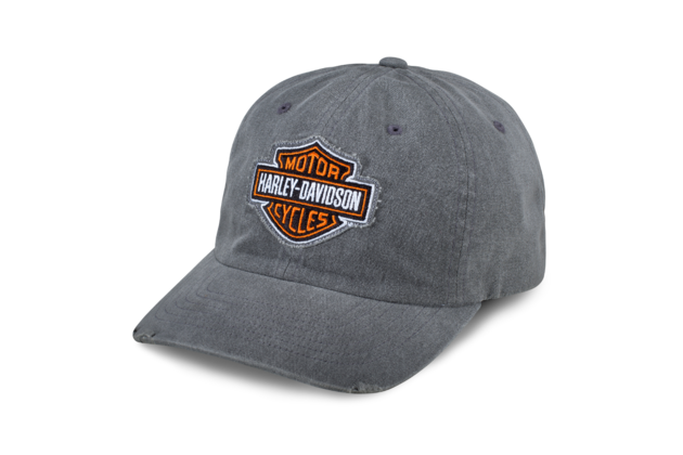 CAP-LOGO,FRAYED,GRY