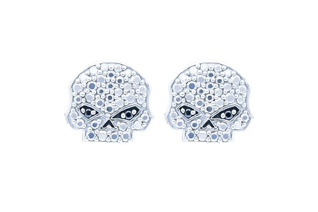 Dámské náušnice Bling skull earrings