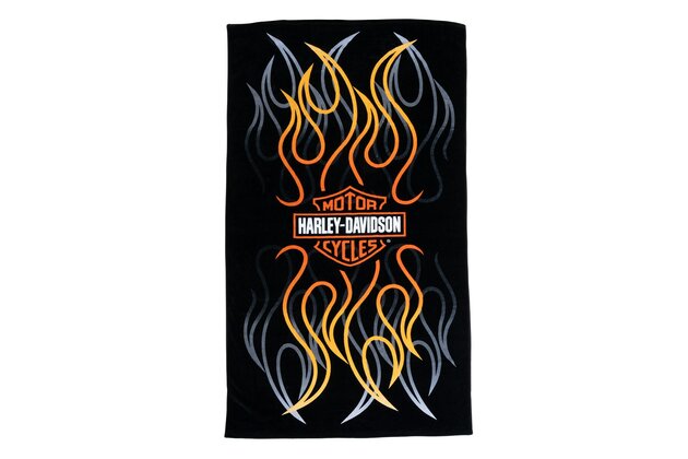 Osuška H-D B&S Flames Beach Towel
