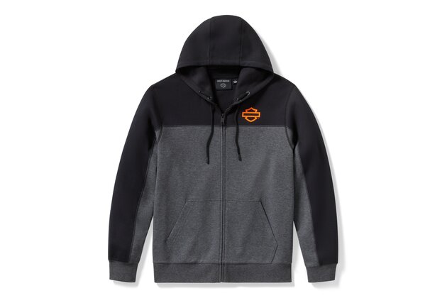 Pánská mikina HOODIE-KNIT,DARK GREY/