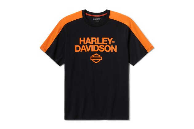 Pánské tričko TEE-KNIT,BLACK/ORANGE