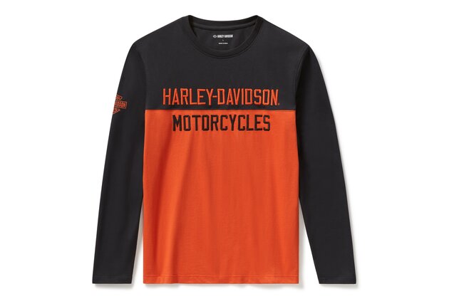 Pánské tričko TEE-KNIT,ORANGE/BLACK